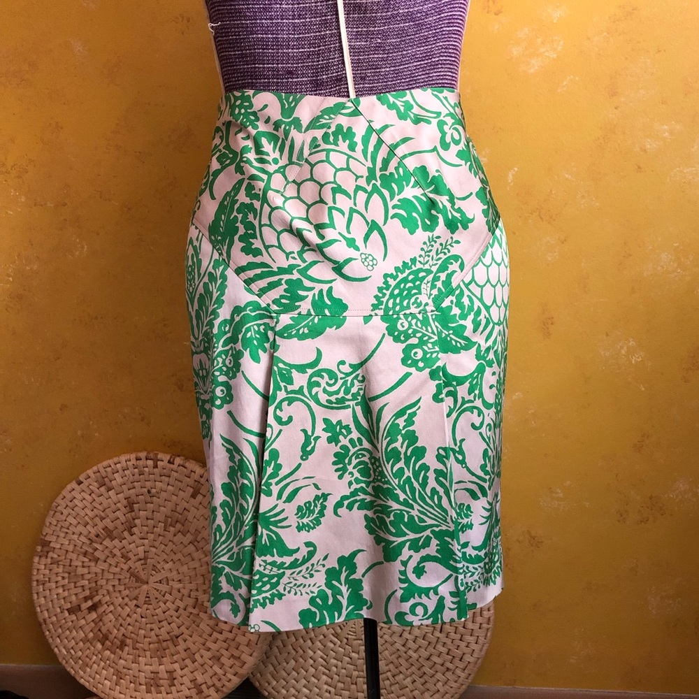 Diane von Furstenberg green printed skirt - Picture 4 of 8